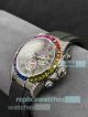 Copy Rolex Daytona Rainbow Diamond Bezel Black Natural Rubber Strap Watch (4)_th.jpg